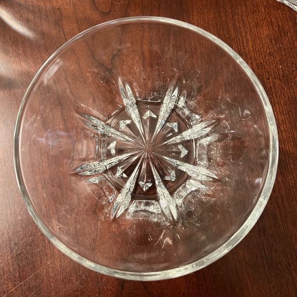 Vintage Regency 3 piece Glass Chip and Dip Set - Picture 2 of 4